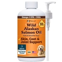 Natural Dog Company Wild Alaskan Salmon Oil Fórmula con Omega 3, Fish Oil for Dogs Suplemento, Skin &amp; Coat Dog Oil, Itchy Relief, Immune Support for Joints " Heart, Food Topper, 32 oz