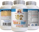 Suplemento para el cabello de perros - Mascotas Pelo y Cuna - para perros y gatos - Soportes Saludable Piel de piel uñas - Vitamina del perro y - 2 Botellas (120 Tabletas)