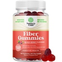 Fiber Gummies for Adults - Chicory Root Suplemento con Prebiotic Support for Gut & Digestive Health - Soluble Digestion Capsules for Stomach Regulation & Immune Aid - Sugar Free & Vegan - 120 Count