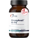 Diseños para la salud OmegAvail Hi-Po - TG (Triglyceride) Suplemento de aceite de pescado Omega-3, 1600mg EPA/DHA por servir con limón + vitamina E para minimizar el sabor a pescado (60 Softgels)
