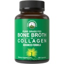 Bone Broth Collagen Capsules. 180 Pills of Grass Fed Bone Broth Collagen Protein Peptides. Contiene todos los 3 Tipos 1, 2, y 3. Pure Pasture Raised Paleo Friendly Tablets for Women and Men