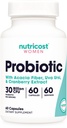Nutricost Probiotic for Women 30 Billion CFU, 60 Capsules - Complejo con Acacia Fiber, Uva Ursi & Cranberry Extract, Non-GMO & Gluten Free