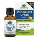 Botánicos de Montaña Pura Las gotas de vitamina D saboreado – Naranja y Lemon Flavored Vitamina Líquida D3-2000iu por Serving - 1oz Botella