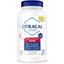 Citracal Maximum Plus, 650 mg Citrato de Calcio, fácilmente absorbido y altamente soluble con 25 mcg (1000 UI) Vitamina D3, Soporte de Bone Health, Suplemento de Calcio para Edades 12+, 120 Conde (Paquete Mayo Vary)