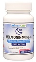 Wonder Laboratories Chewable Melatonin 10mg + B6 Fast Dissolve te ayuda a caer más rápido, permanecer más largo 100 conteo