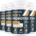 Probióticos para Hombres, 500 millones de UC &amp; 12 Estrechos Probióticos para Hombres, con Turmérico, Arándano, Goji - Probióticos para Salud Digestiva, Gut, Immune &amp; Bloating, Prostata & Urinary Tract Health, 240 cápsulas