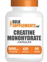 BulkSupplements.com Cápsulas de Monohidrato Creatina - Píldoras de Creatina Micronizadas - Gluten Gratis, 7 cápsulas por Serving (5000mg), 420 Conde (Pack of 1)