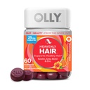 OLLY Heavenly Hair Gummy, soporta el cabello saludable, queratina, biotina, AMLA, suplemento chewable, fuente de 30 días - 60 cuenta