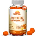 Turmeric Curcumin " Ginger Chewable Gummies for Adults and Children. Vegan Friendly, Kosher " Halal, Gluten Free, Non GMO. 60 Count
