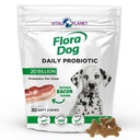 Planeta Vital - Probióticos para perros Flora, Ciervos para perros Suplemento con 20 culturas de billón y 11 Strains, Apoyo Inmune y Digestivo Probióticos Chewable para perros, 30 Píldoras suaves saboreadas de tocino natural
