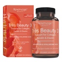 Nutrición de reserva - Tres Belleza 3 - Suplemento para el crecimiento del cabello, cuidado de la piel &amp; cuidado de uñas - Suplemento de colágeno con queratina &amp; Biotina - Gluten Gratis - 90 cápsulas (30 servidos)