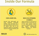 Generic Cod Liver Oil- Omega Fatty Acids with Vitamin A & D Cod Liver Oil Capsule Help Reduce Joint Pain and Maintain The Immune System for Unisex