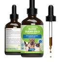 Bienestar de mascotas - Sugar de sangre Valor de oro Talla para perros &amp; gatos - Soporte natural para niveles de azúcar de sangre saludable en su mascota con diabetes - 4 oz (118ml)