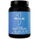 Regla 1 Borrar el aislamiento Whey - 20g Proteína de aislamiento completo, más de 9g EAAs, 300 mg de minerales electrolitos, 90 calorías, luz, crisis y sabor refrescante (27 piezas, frambuesa azul)