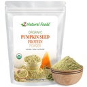 Z Natural Foods Organic Pumpkin Seed Protein Powder - Nutrient-Dense Fiber Supplement, Vegan Pumpkin Protein Powder for Hair Skin Nails Muscle Health - Ideal para Smoothies Shake Baking Recipes, 5 libras