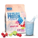 WILD SOCIETY - Clear Whey Protein + Electrolytes - Refreshing Whey Protein Isolate Powder - 20g Protein, 0 Añadido Sugar, GMO-Free, Natural Flavors & Colores - Rocket Pop, 16 oz