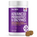 Pet MD Probióticos " Enzymes for Dogs - Gut Health Chews with Prebiotics - Digestive Aid for Dogs with Upset Stomach, Diarrhea, Constipation, or Gas - Funal Probiotics for Dogs - 60 ct
