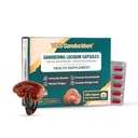 Red Reishi Mushroom Capsules for Immunity, Ganoderma lucidum Extract, Natural Vegan Reishi Mushrooms Daily, 70mg, 30 cápsulas