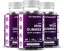 Vitamatic Iron 65 mg Gummies Suplemento para Hombres Mujer - 60 Gummies Vegan - Gran Tasting Iron Gummy Vitaminas con Vitamina C (3)