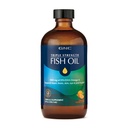 GNC Triple Strength Fish Oil Suplemento líquido, Wild Deep Ocean Caught. con 1000mg EPA DHA Omega 3s, para, Corazón, Cerebro, Piel, Ojo, Salud Conjunta, Natural Orange Flavor, 8 Fl Oz, 47 Servimientos
