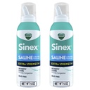 VICKS Sinex Saline Extra Strength Nasal Spray, 3X Concentrated* Drug Free Ultra Fine Mist, Instantly Clears Mucus, Ultra concentrado a Clear Congestion Fast, Safe For Daily Use, 5 OZ x 2