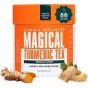 JESSICA WELLNESS Magical Turmeric Tea with Ginger, Black Pepper and Stevia ¦ Turmeric Powder Organic Blend ← 3.5 oz (Original Flavor)