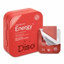 DISO - Energía - Fajas de cafeína rápidas con vitaminas, sabor a fresa, Vegan, Sugar Gratis, Absorción alta, Gluten Gratis, Moda individual, 30 Fajas disoluvables