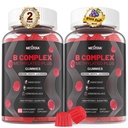 Cerebro &amp; Mood Soporte Gummies, Super vitamina B Complejo para Hombres &amp; Mujeres, Todas B Vitamina B1 B2 B5 B7 Folate MethyB12 con PABA, Inositol, Choline, soporta MTHFR Gene & Energy, Vegan, 120Ct