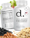 B Complejo Vitaminas para Hombres &amp; Mujeres B-100 Complejo con Vitamina B-6, Vitamina B-12, Thiamin, &amp; Más - Suplementos de Energía Basada en Plantas para Apoyo Cognitivo Inmune - 60 Tabletas