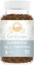 Cordyceps Mushroom Gummies - May Support Energy, Endurance, and Stamina - Tropical Mango Flavor - Vegan, Non-GMO, Gluten-Free, Gelatin Free - 60 Conde