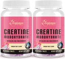 Creatina para las mujeres que viven con el colágeno hidrolizado, BCAA  durable 3G Creatine Chews for Women Booty Gain, Lean Muscles, Recovery & Energy, Vegan, Sugar Free Creatine, Powder Alternative, 60 Servings