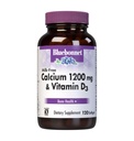 Calcio libre de leche de Bluebonnet 1,200 mg más vitamina D3 400 UI - alta potencia, absorción máxima fuerte huesos saludables &amp; suplemento de apoyo a la salud inmune, libre de gluten, libre de lácteos, 120 Softgels