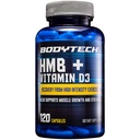 BODYTECH HMB + vitamina D3 - Apoya el crecimiento muscular y la fuerza (120 cápsulas vegetales)