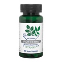 Vitanica Iron Extra, Suplemento Hierro Ausorción Mejorada con Vitamina C 500mg, Methylfolate 400mcg, B12 Vitamin 500mcg, Calcio, Dock Amarillo, Dandelion Root & Nettle Leaf Extract, Vegan, 60 cápsulas