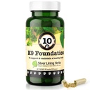 Herbs de forro de plata Suplementos generales de salud de perros Fundación 10 K9 - Suplementos de canino natural para perros vivos, riñones, digestión, vitalidad &amp; sistema de apoyo para perros - 90 cápsulas