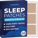 Patches de sueño para adultos fuerza adicional TENIDO Fácil de aplicar Parche de dormir con Melatonin " Valerian " Relájate " Retirada ANTE Larga vida nocturna Comfort para hombres " mujeres " 240 Patches