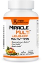 MilagroMulti Líquido cápsulas multivitamínicas para hombres &amp; mujeres - Alimento integral completo líquido vitamina &amp; suplemento mineral con CoQ10, B12, 42 Enzyme Superfood - 120 Softgels