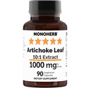 MONOHERB Artichoke Leaf Extracto 1000 mg - 90 cápsulas vegetarianas
