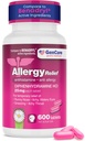 GenCare - Alivio de la alergia Medicina ← Antihistamine Diphenhydramine 25mg (600 Tablets Por Bottle) Value Pack Silencio Relieve for Itchy Eyes, Sneezing, Runny Nose TEN Seasonal or Indoor &amp; Outdoor Allergies