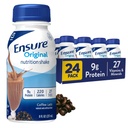 Asegurar la leche de café original Nutrición Afeitar Reemplazo de Meal Pequeñas Afeitado TENIDO Para Beber TEN 9g Proteína, 27 Vitaminas y Minerales TEN 8 fl oz - 24 Pack