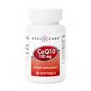 GeriCare CoQ10 100mg Softgels - High Absorption Co Q 10 Supplement - Easy to Swallow Q10 Coenzyme for Men, Women, and Elderly - 1 Month Supply, 30 Count - Travel Friendly