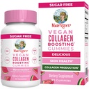 MaryRuth Organics Vegan Collagen for Women &amp; Men, Collagen Boosting Gummies, Skin Care, Lysine, Vitamina C, Vitamina A, Amla, Suplemento para el pelo &amp; Skin, Vegan, Non-GMO, Gluten Free, 90 Servings
