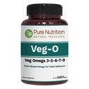 Pura Nutrición Vegan Omega 3-5-6-7-9 TEN 120 Softgels TENIDO 600mg por Serving de 2 Softgels ← Multi Omega Suplemento para la salud general ANTE No GMO ANTE Gluten Free