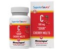 Fuente superior Vitamina C 500 mg Mantas de cereza de azufre - Suplemento diario de vitaminas Immune Health - Vitamina C Formula Aids Cell Health - 90 Tablets sublinguales de disolución