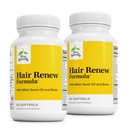 Terry Naturalmente Hair Renew Fórmula - Suplemento de Crecimiento del Peluquero Biotina & ácido fólico - Millet Seed Oil for Keratin Production Support - 60 Softgels, 2 Pack