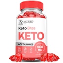 Laboratorios Justificados Keto Bites Keto ACV Gummies Advanced Fórmula 1000MG Keto Bites Keto Gummies Apple Cider Vinegar Formulado con Powder Pomegranate Beet Juice B12 Vegan Non GMO 60 Gummys