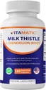 Vitamatic Milk Thistle 50:1 Extracto 500mg, Dandelion Root 50:1 Extracto 100mg, 180 cápsulas vegetarianas, no GMO, Gluten Free