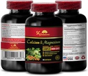 Calcio Magnesio zinc con vitamina d3 - Complejo de magnesio de calcio con vitamina D y hierro - Suplemento de reparación de músculo para los hombres, Immune Support Vitaminas para adultos, Crecimiento muscular - 1 Botella 60 caps
