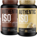 Fábrica Jacked Authentic ISO Grass Fed Whey Protein Isolate Powder - Low Carb, Non-GMO Muscle Building Protein w/No Fillers (Chocolate, 30sv) & (Vanilla, 30sv)
